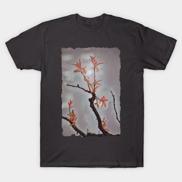 Crepe Myrtle In Autumn T-Shirt by PhotoArts